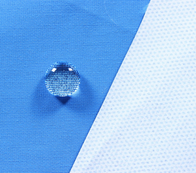 Blaues Polyester 196T Taslan-Gewebe 75 * 160D, weiches Rayon Spandex Knit-Gewebe